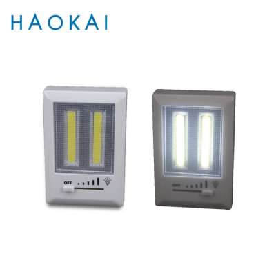 New 2 COB dry battery operated portable LED professional wall cabinet light switch