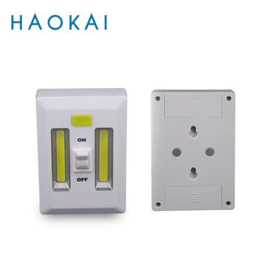 Two COBs up down light switches for homes, wall wireless battery operated LED cabinet door light switch